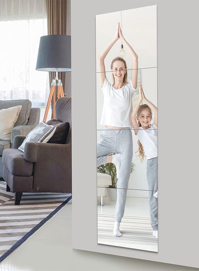 Mirror Wall Four Piece Collage Full-length Mirror Full-length Mirror Dressing Mirror Bathroom Makeup Mirror