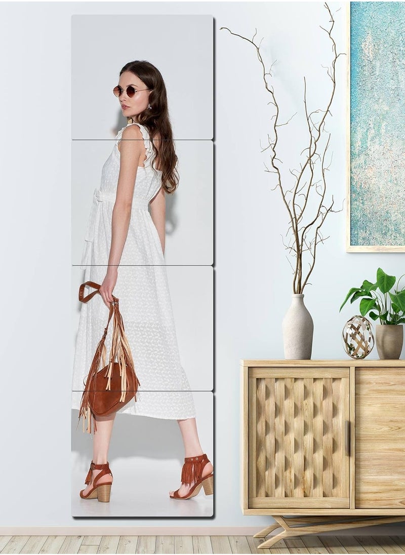 GoldenLike Mirror Wall Four Piece Collage Full-length Mirror Full-length Mirror Dressing Mirror Bathroom Makeup Mirror  - Image 5