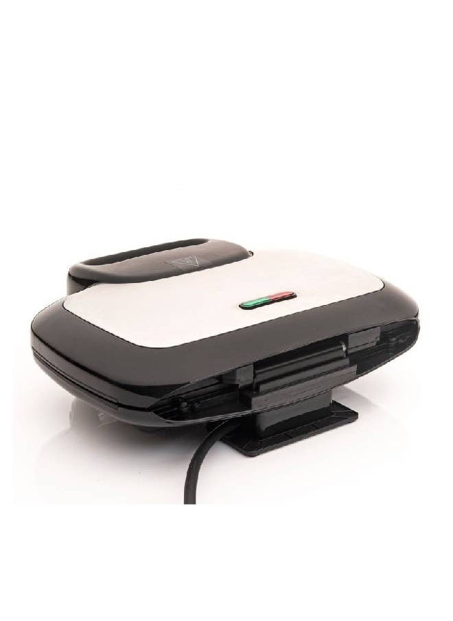 Mediatech - MediaTech Sandwich and Waffle Maker, 700 Watt, Black White - MTWM204 - Image 1