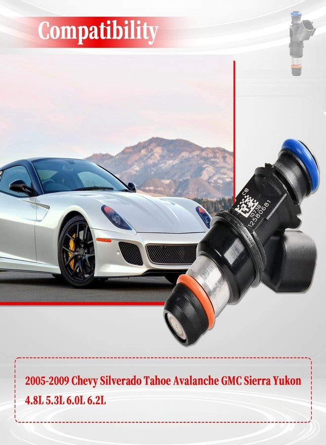 BIGREAT 12580681 8PCS Fuel Injectors Compatible with 2004-2010 Chevy Silverado Tahoe Avalanche GMC Sierra Yukon Yukon XL 4.8L 5.3L 6.0L 6.2L V8 - Image 4