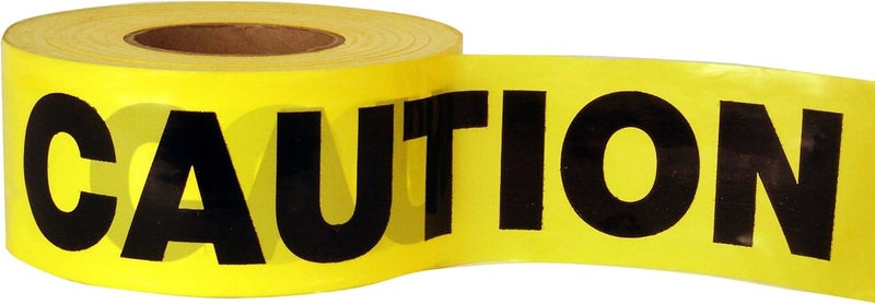 CH Hanson Caution Barrier Tape, 1000 Feet - Yellow and Black - Image 1