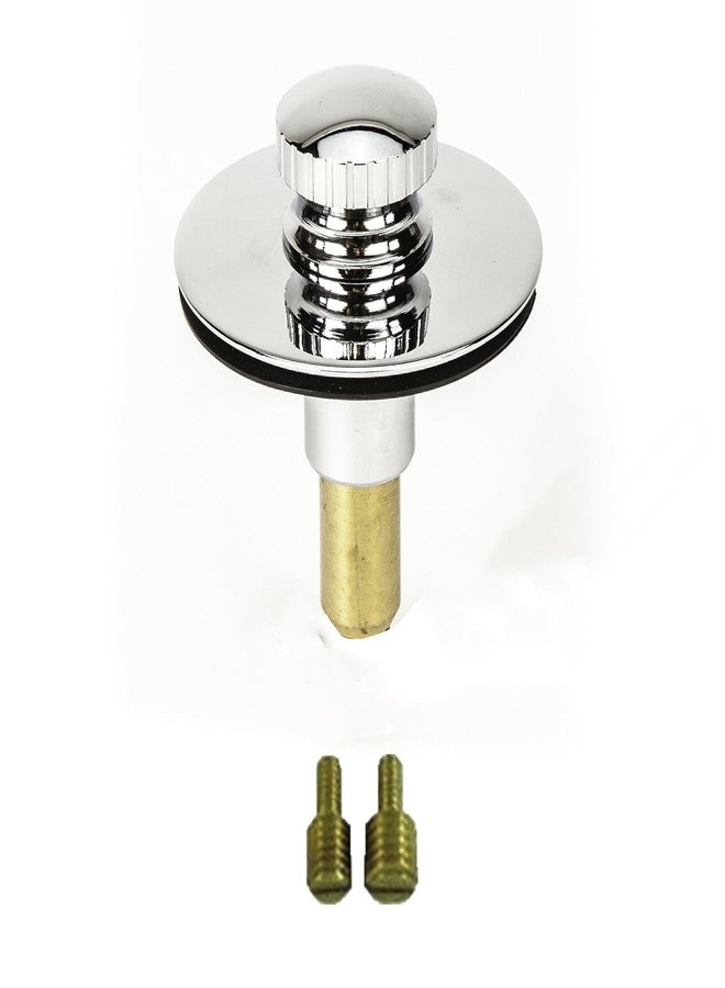PermaFLOW PF WaterWorks PF0955-CH TubSTRAIN Universal Lift n Lock (Push Pull) Bath Tub/Bathtub Drain Stopper includes 3/8" and 5/16" Fittings, No Hair Catcher, Chrome - Image 1
