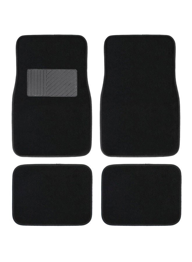 4-Piece Black Universal Car Floor Mat,Non-slip, hard-wearing and easy to clean and suitable for all weather conditions - Image 1