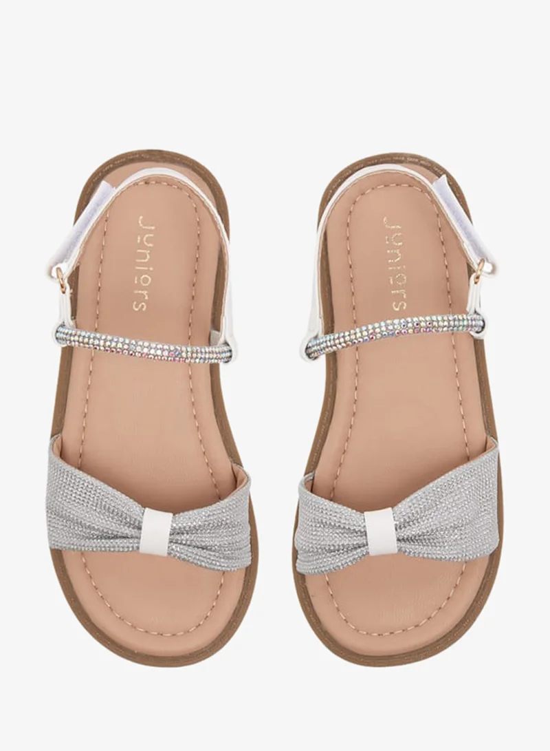 JUNIORS Girls Embellished Sandals with Hook and Loop Closure Ramadan Collection