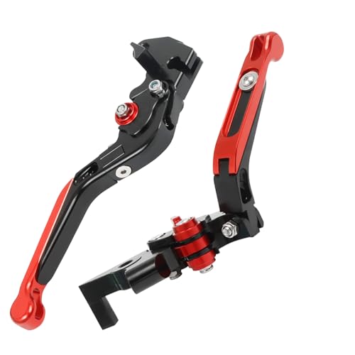 CHIFUN Brake Lever and Clutch Lever Set Replacement for Kawasaki Ninja 400 Ninja 300R 250R Z300 Aluminum Motorcycle Handlebar Lever Foldable Length AdjustableRed - Image 3