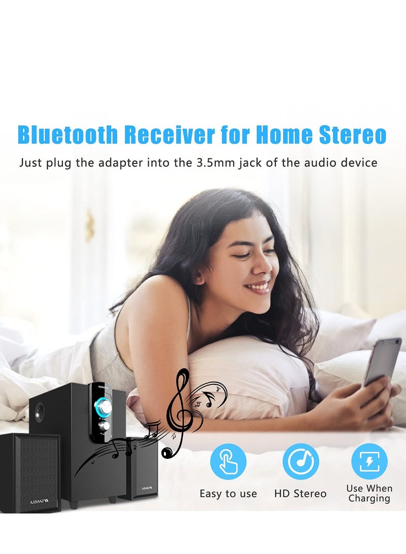Barakah Bluetooth Aux Adapter Bluetooth 5.0 Receiver Wireless Bluetooth Car Adapter Portable Wireless Audio Car Kit 3.5mm Bluetooth Aux Receiver - Image 2