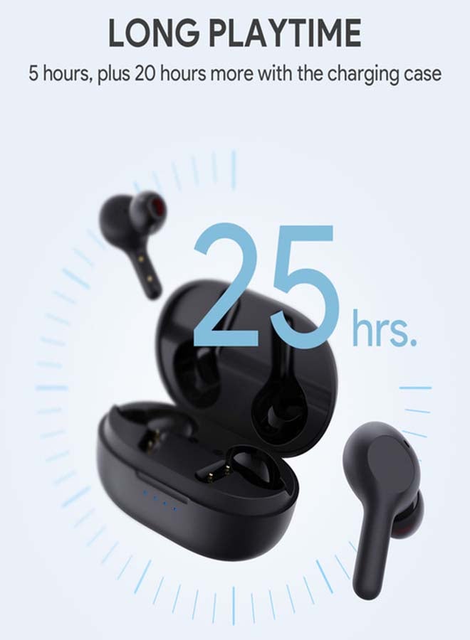 Aukey EP-T25 TWS Bluetooth 5.0 IPX5 True Wireless Earbuds With Charging Case Black - Image 3