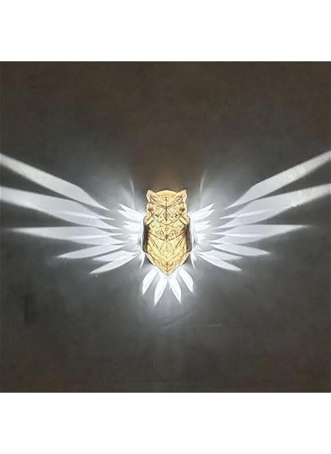 Generic 3D Animals LED Wall Light, Battery Powered Wall Lamp, 3D Wall Art with Artistic Flavor, Wall Sconce for Bedroom Office Living Room (Owl)  - Image 2