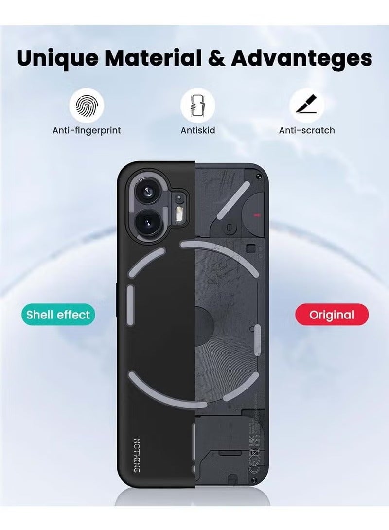 غطاء هاتف TPU سائل رقيق للغاية لهاتف Nothing (2) 5G 2023 - أسود، مضاد للصدمات، مقاوم للخدوش، تصميم نحيف، خفيف الوزن، مرن مع لمسة نهائية غير لامعة - Image 5