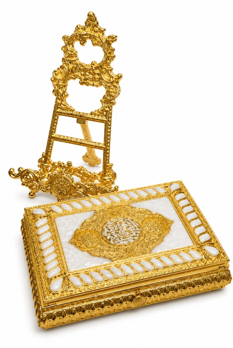 Radin Luxury Quran Box With Elegant Stand – Premium Decorative Holy Quran Storage Case For Home, Masjid & Gifting - Image 3