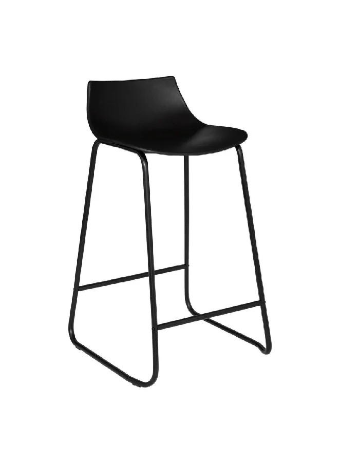 atmosphera Otac Contemporary Design Polypropylene and Metal Bar Stool Black  82 x 47 x 48.5 cm 194619C