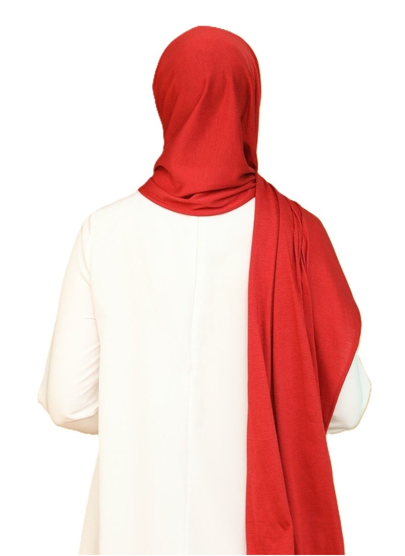 Perfectory - PERFECTORY Soft Stretch Jersey Hijabs, Effortless Style and Comfort, Curated Collection- Red - Image 1