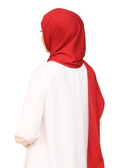 Perfectory PERFECTORY Soft Stretch Jersey Hijabs, Effortless Style and Comfort, Curated Collection- Red  - Image 3