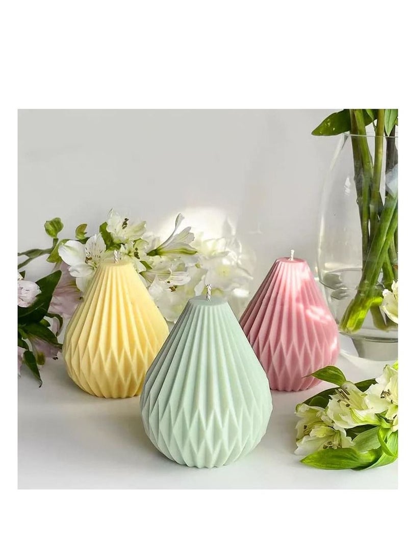SYOSI 3D Pear Shape Silicone Mold for Plaster Candle Making Baking Chocolate Cake Dessert Pastry Mousse Mould Resin Molds, Model Silicone, Epoxy Molds for Making Resin Molds  - Image 5