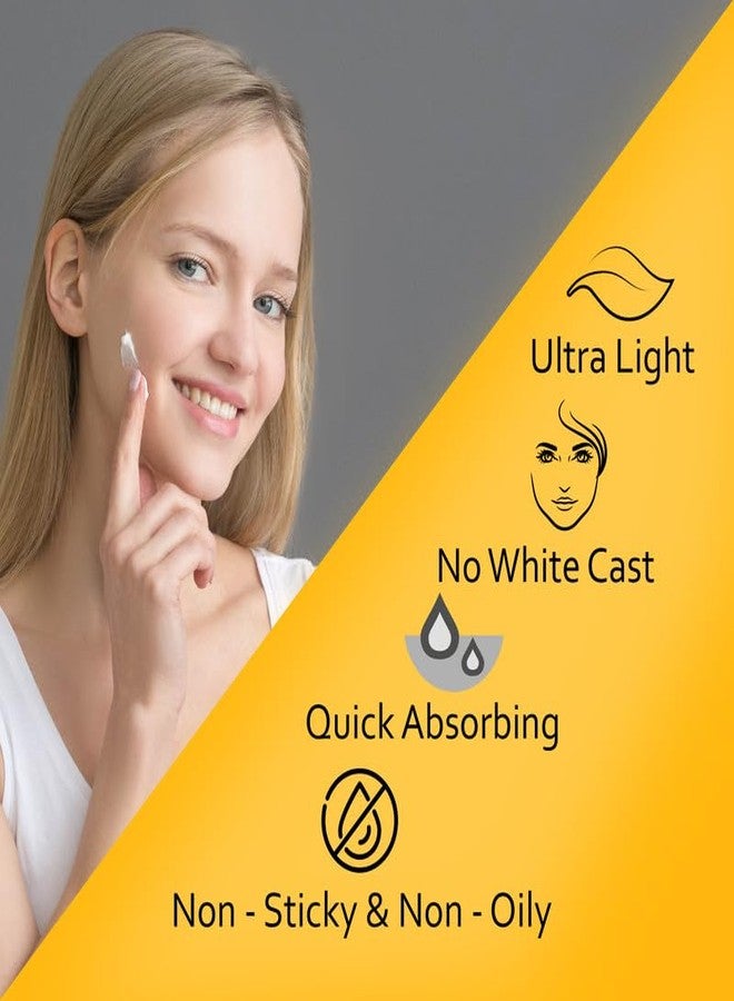 Sabates Sunscreen Cream Blue light protect | No White Cast | Water resistant, Ultra light & Non sticky | Oily, Dry & Sensitive Skin| Sunscreen spf 50 for oily skin - Image 5