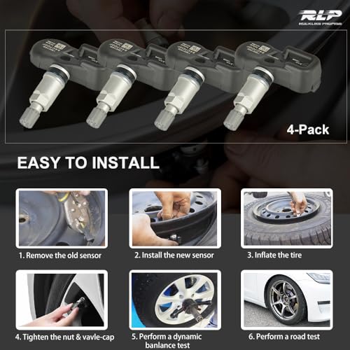 RLP Replacement TPMS Sensor Tire Pressure Monitoring System Sensor 315MHz Compatible with Toyota 4Runner Camry Corolla Highlander FJ Cruiser Prius Replacement for 42607-33021 42607-06011 42607-33011 - Image 4