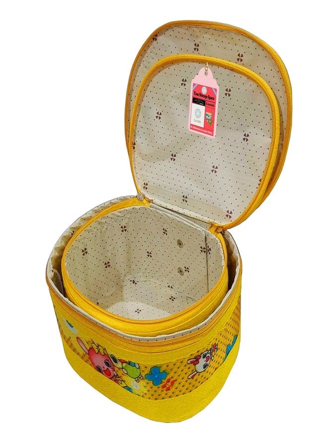 لوسيس حقائب مستحضرات التجميل من لوسيس® قطعتان للنساء والفتيات، حقيبة مكياج محمولة، حقيبة تنظيم متعددة الوظائف مقاومة للماء، حقيبة سفر لمستحضرات التجميل مزودة بسحاب قوي، حقيبة أدوات تجميل للسفر (أصفر) - Image 5