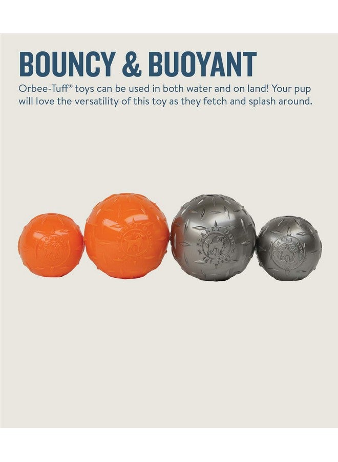 بيتستاجيز لعبة كرة المضغ والإحضار للكلاب من Orbee-Tuff Diamond Plate Ball - لعبة متينة ومتينة للكلاب للمطاردة والاسترجاع والتدريب - 3 بوصات، صغيرة (68787 (رمادي)) - Image 4