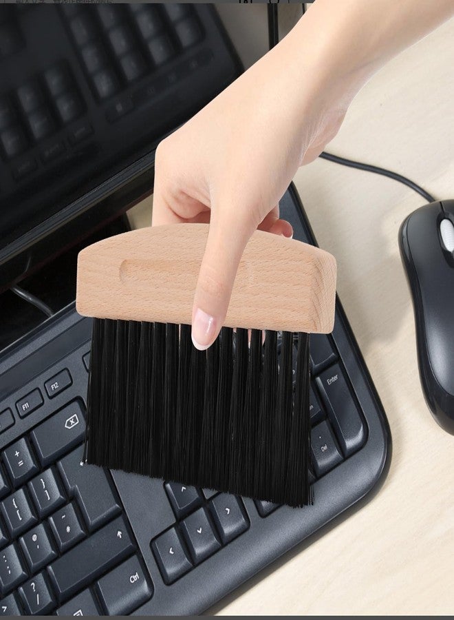 PartyKindom Mini Broom and Dustpan Set for Desktop Cleaning Compact Wooden Brush with Nylon Bristles Multipurpose Small Sweeping Tool for Home Car and Pet Areas - Image 4