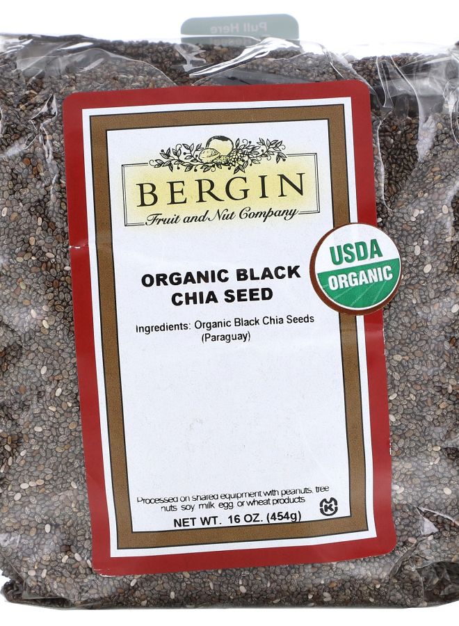 Bergin Fruit and Nut Company Organic Black Chia Seed 16 oz (454 g)