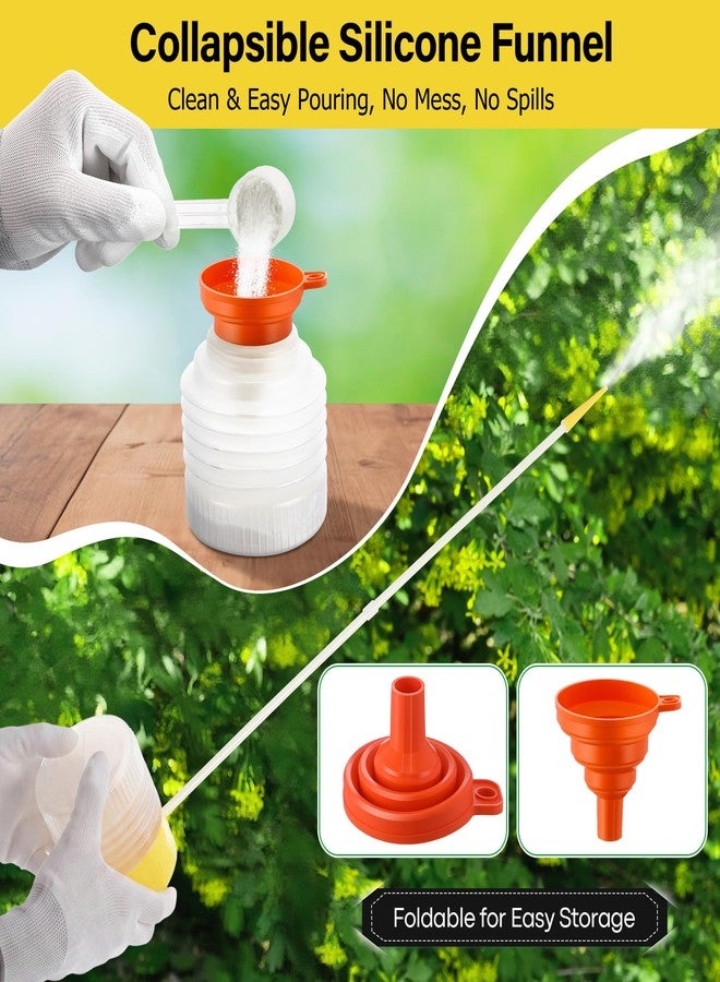 Mysora Adjustable 12'' to 36'' Diatomaceous Earth Powder Duster Kit, Diatomaceous Earth Dust Applicator with Scoop, 14g Funnel & Protective Gloves, Powder Sprayer for Indoor Outdoor Use (Yellow - Image 4