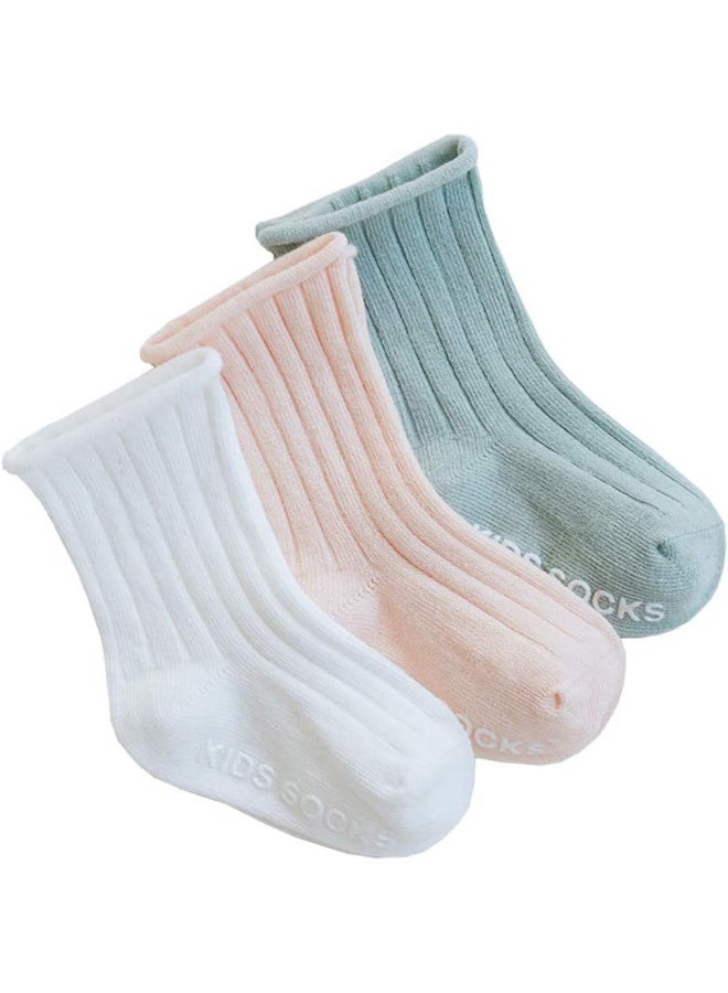 Qandsweet QandSweet Baby Boy Combed Cotton Socks Toddler Ankle Sock Non-Skid for Newborn Infant Childrens - Image 4