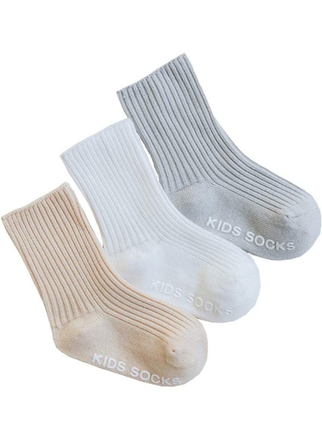 Qandsweet QandSweet Baby Boy Combed Cotton Socks Toddler Ankle Sock Non-Skid for Newborn Infant Childrens - Image 5