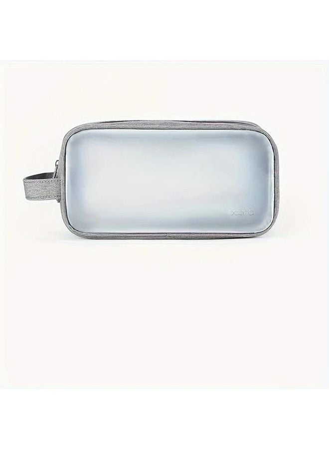 Grey Transparent Storage Bag For Data Cables Headphones Portable Hard Drives - Image 1