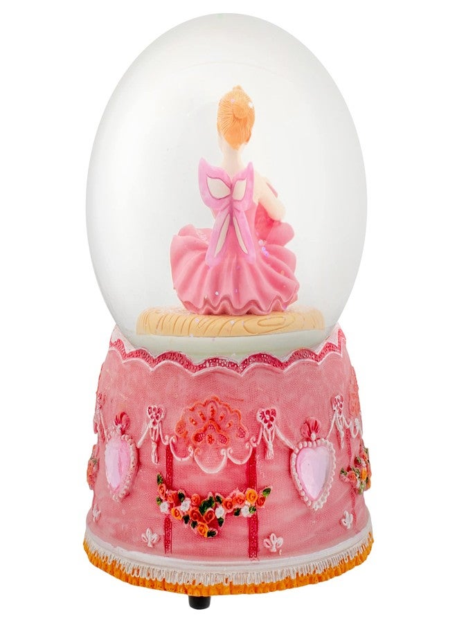 إيلانز ديزاينز تصميمات إيلانز: كرة ثلجية موسيقية دوارة على شكل راقصة باليه، أميرة، مقاس 100 مم، متينة، تعمل باللف، مزينة ببريق الماء، تعزف لحن بحيرة البجع. - Image 4