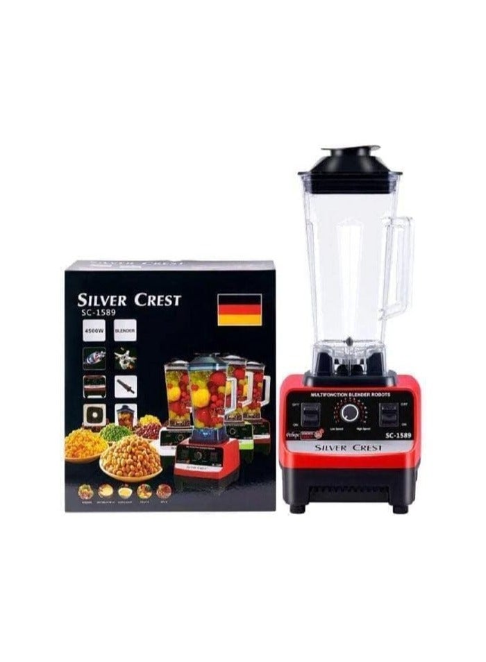 Silver Crest Multi-Function Blender with 15 Speed Settings, 4500 Watts, Timer, and Stainless Steel Construction - Image 1