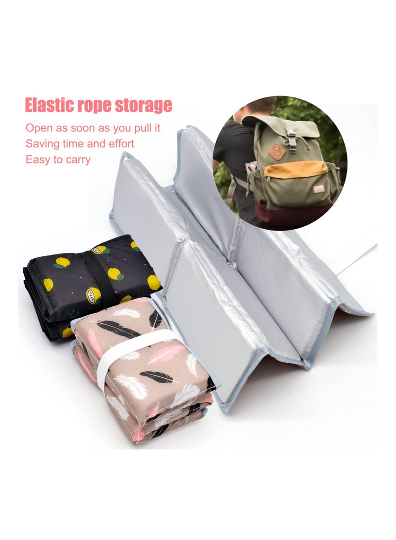 SOLARAE Portable Folding Sit Mat - 2 Waterproof Camping Cushions, Thermally Insulated Outdoor Seat Mats for Hiking, Walking, and Picnics - Lightweight and Easy to Carry. - Image 2