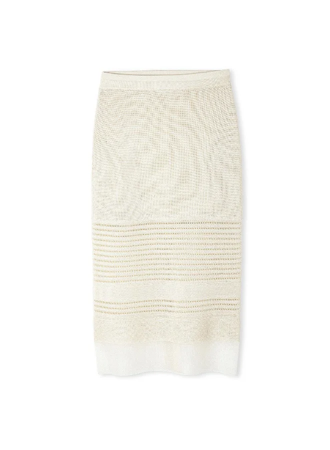 ابيكول Contrast Textured Knit Skirt