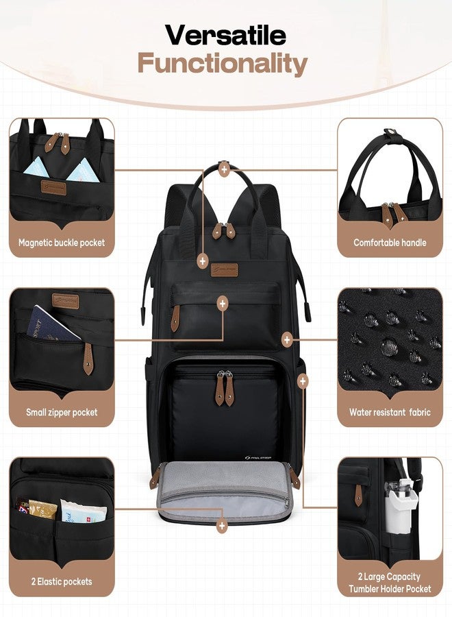 Maelstrom Travel Backpack for Women Men,Laptop Backpack Fits 15.6-17.3 Inch Laptop, Water Resistant Carry On Backpack with Detachable Lunch Box,Black - Image 3