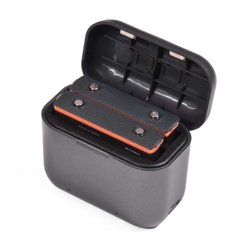 Battery Charger with 2 Battery Channels Charging Box with USB Port Pocket Charging Case with 1800mAh Batteries Compatible with Insta360 X3 - Image 1