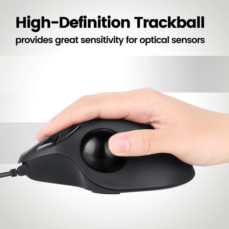Perixx PERIPRO-303 X2D Replacement Trackball Set of 2 PERIMICE-517/717/520/720 Compatible with Logitech M575/M570 and Elecom Trackball Mouse - Polished Finish - Black and Pink 2 Color Set… - Image 3