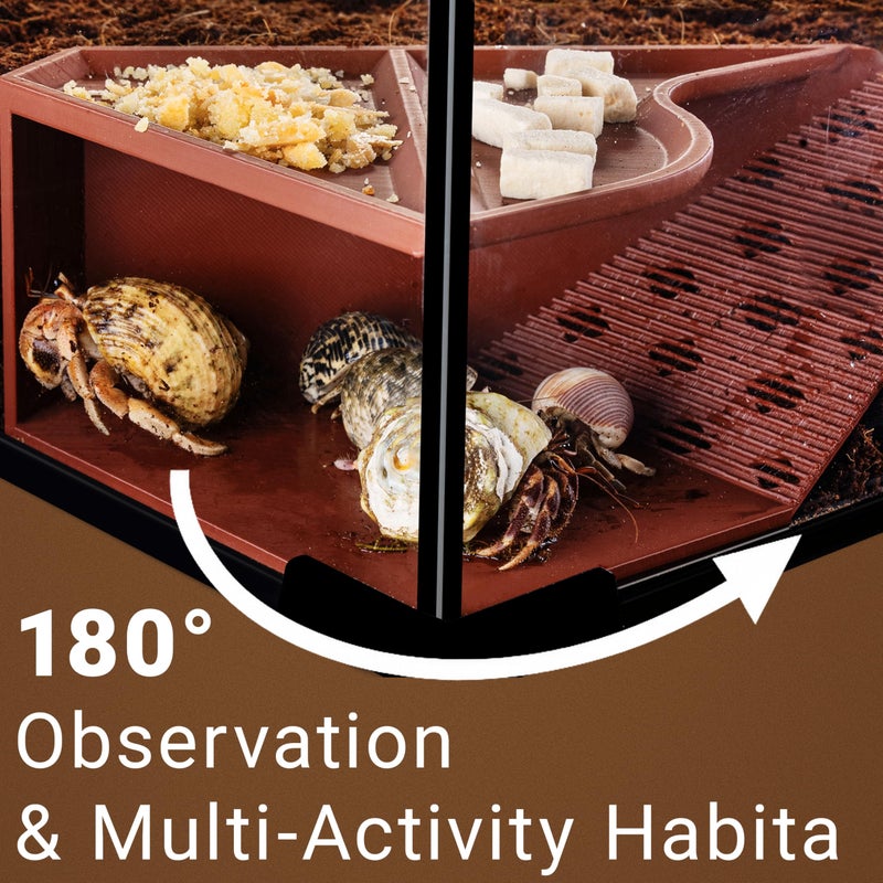 Hermit Crab Cave Shelter with Climbing Tunnel, Hermit Crab Tank Accessories & Climbing Toys, Habitat Decor for Pet Crab (Sand, for Crabs up to 2.4in) - Image 4