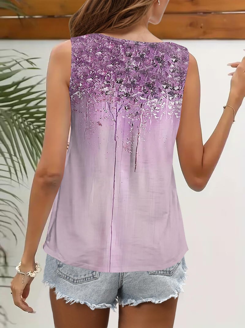 SAUKOLE Womens Sleeveless Pleated Square Neck Tank Tops Trendy Lace Shirts Summer Causal Tee Tops - Image 4