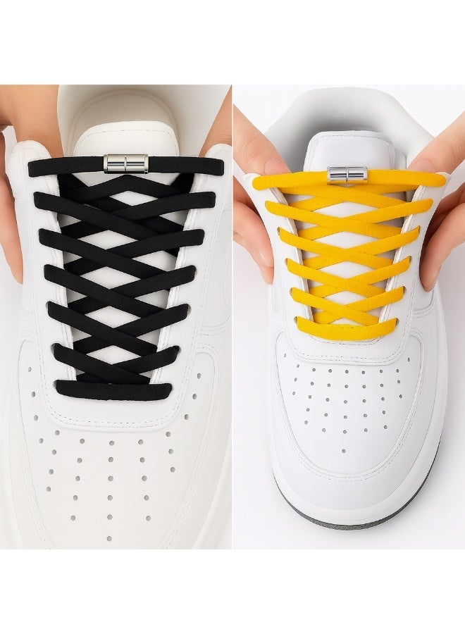 زوج واحد من أربطة الأحذية بدون أربطة و مرنه لون بني - Image 5