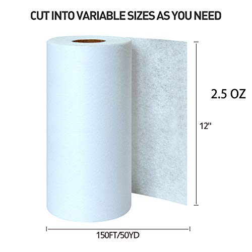 Seneme Cut Away Fabric Stabilizer for Embroidery (12 in x 50 yd Roll), Seneme Cut Away Embroidery Stabilizer - Medium Weight 2.5 oz Cutaway Embroidery Stabilizers - for Machine Embroidery Stabilizer - Image 2