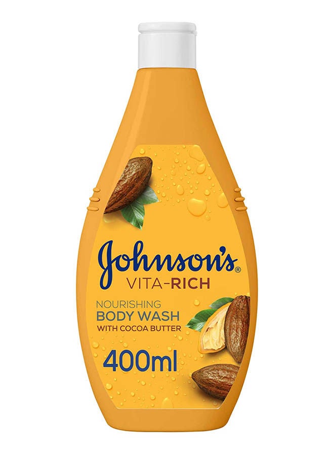 Johnson's Vita Rich Cocoa Butter Shower Gel Yellow 400ml - Image 1