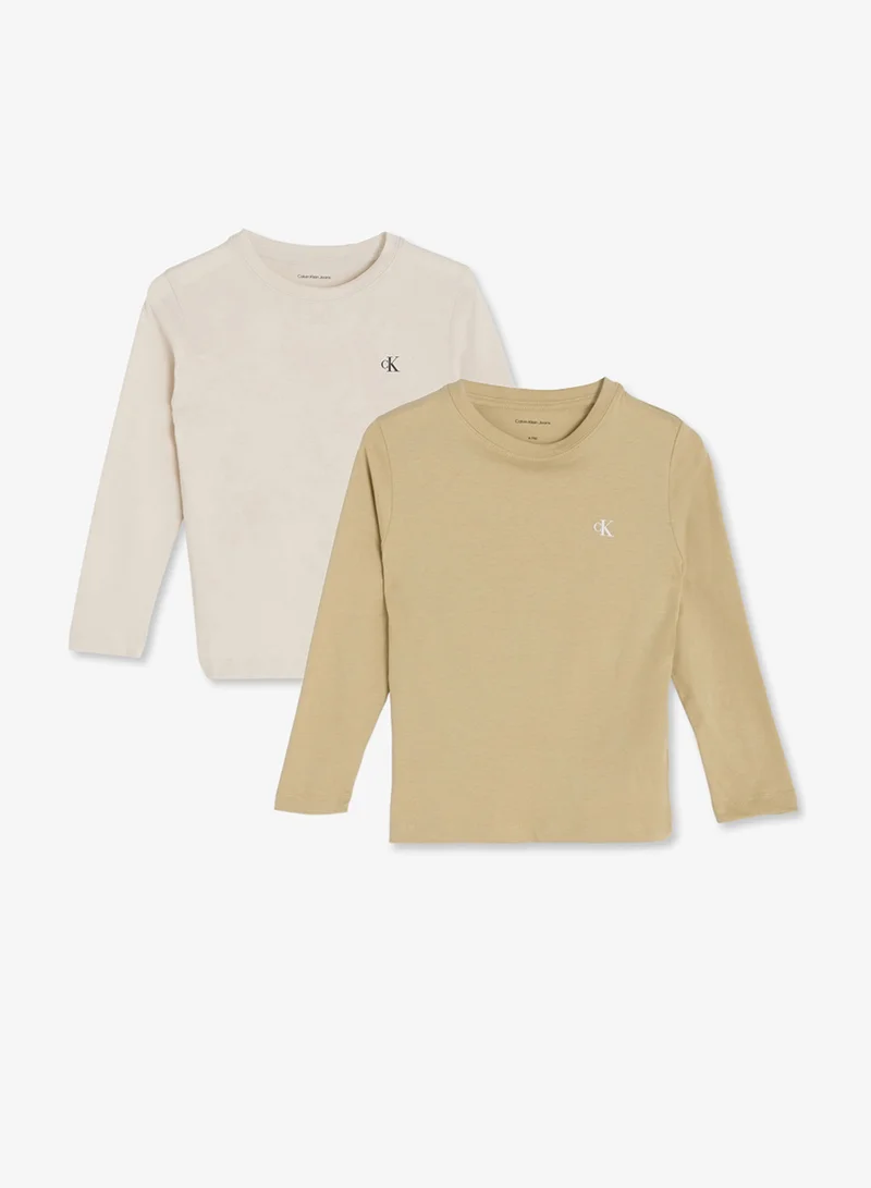 Calvin Klein Jeans 2 Pack Of Youth Logo T-Shirt