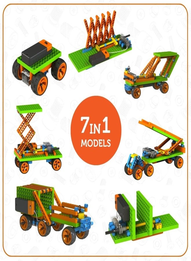 BLIX Power Screw, Plastic, 7 in 1 DIY STEM Toys for Kids, Educational & Construction Activity Game for Kids, No. of Parts- 186+, Made in India - Image 5