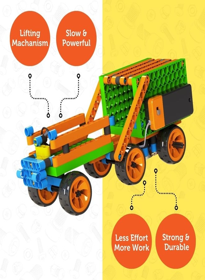 BLIX Power Screw, Plastic, 7 in 1 DIY STEM Toys for Kids, Educational & Construction Activity Game for Kids, No. of Parts- 186+, Made in India - Image 4