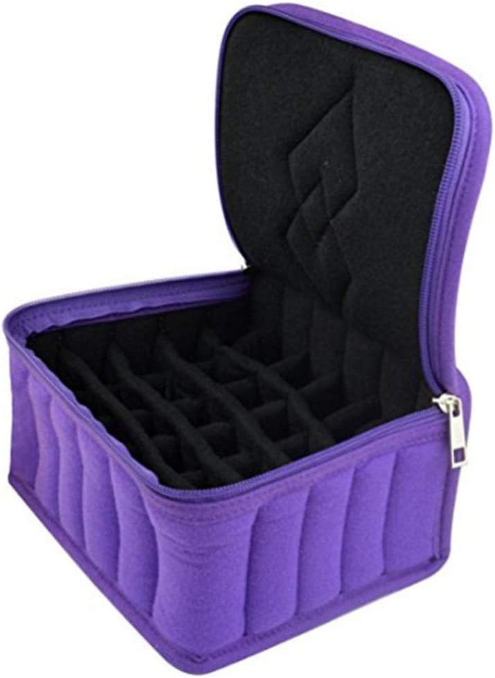 Healifty Healifty Essential Oil Storage Bag 30-Grid Essential Oil Case Portable Essential Oil Bottle Holder for Home Salon Travel 
