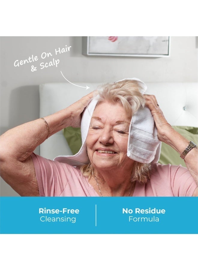 12 piece set - shampoo cap does not require rinsing, suitable for elderly and bedridden patients, postoperative and hospital accommodation, waterless shampoo and shower cap - Image 2
