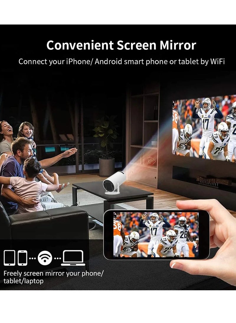 BORTONY Portable Projector with Controller 2 in 1 Video Game Projector 64GB Retro Game 10000+ Classic Games 1080P Smart Projector for Movies WiFi 6 BT 5.0, Support HDMI/USB Home Theater Cinema Video Projector  - Image 2