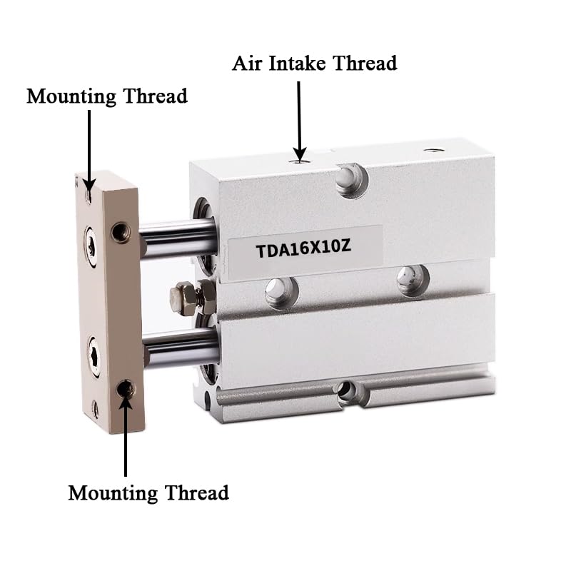 Double Rod Double Shaft Pneumatic Cylinder Bore 32mm Stroke 30mm High Thrust - Image 3
