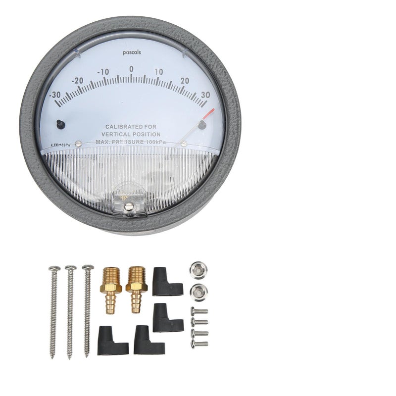 Aluminum Differential Pressure Meter HVAC Pointer Gauge For Room Electronics Aerospace - Image 2