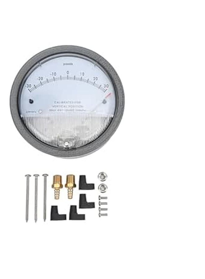Aluminum Differential Pressure Meter HVAC Pointer Gauge For Room Electronics Aerospace - Image 1