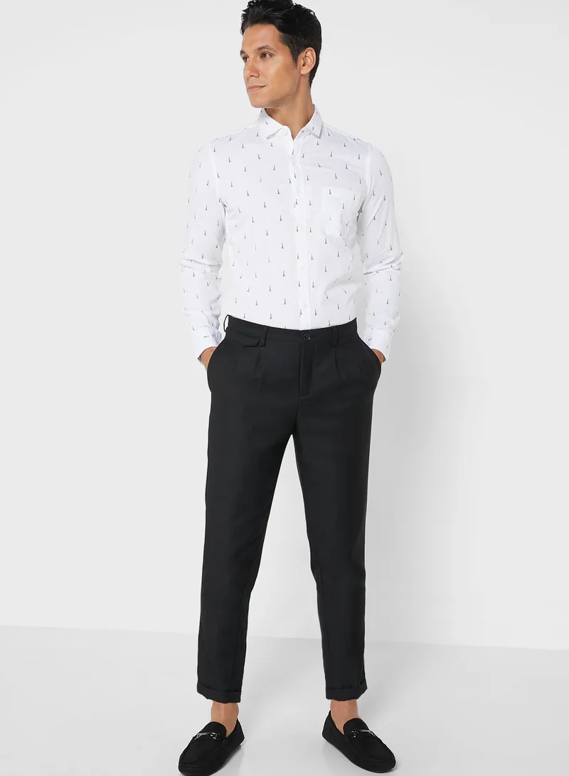 Robert Wood Semi Cutway Collar Regular Full Sleeve